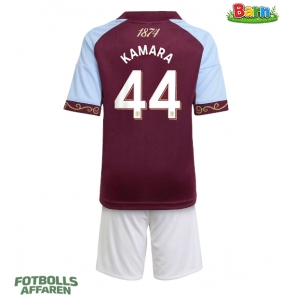 Aston Villa Boubacar Kamara #44 Hemmaställ Barn 2025-26 Kortärmad (+ Korta byxor)